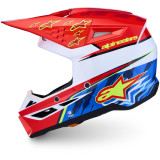 Casque Alpinestars s-m3 falcon rouge/blanc | Oxmoto