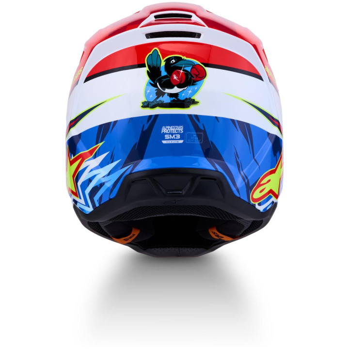 Casque Alpinestars s-m3 falcon rouge/blanc | Oxmoto