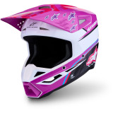 Casque Alpinestars s-m3 falcon violet/blanc | Oxmoto