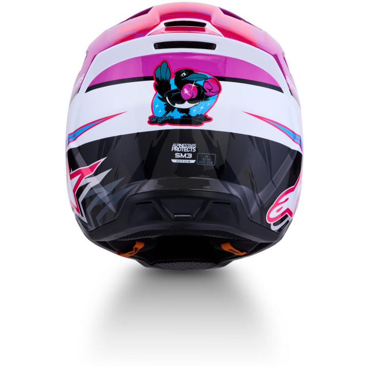 Casque Alpinestars s-m3 falcon violet/blanc | Oxmoto