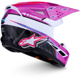 Casque Alpinestars s-m3 falcon violet/blanc | Oxmoto