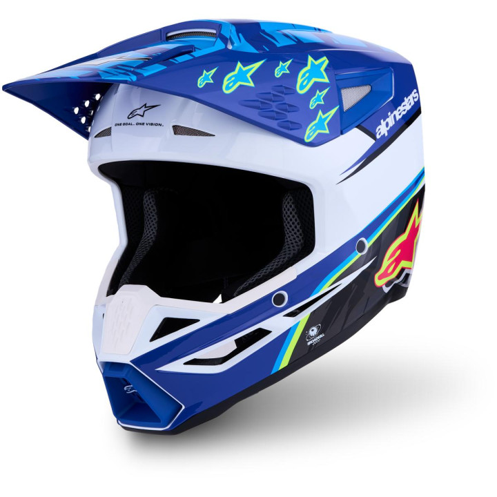 Casque Alpinestars s-m3 falcon bleu/rose | Oxmoto