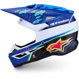 Casque Alpinestars s-m3 falcon bleu/rose | Oxmoto