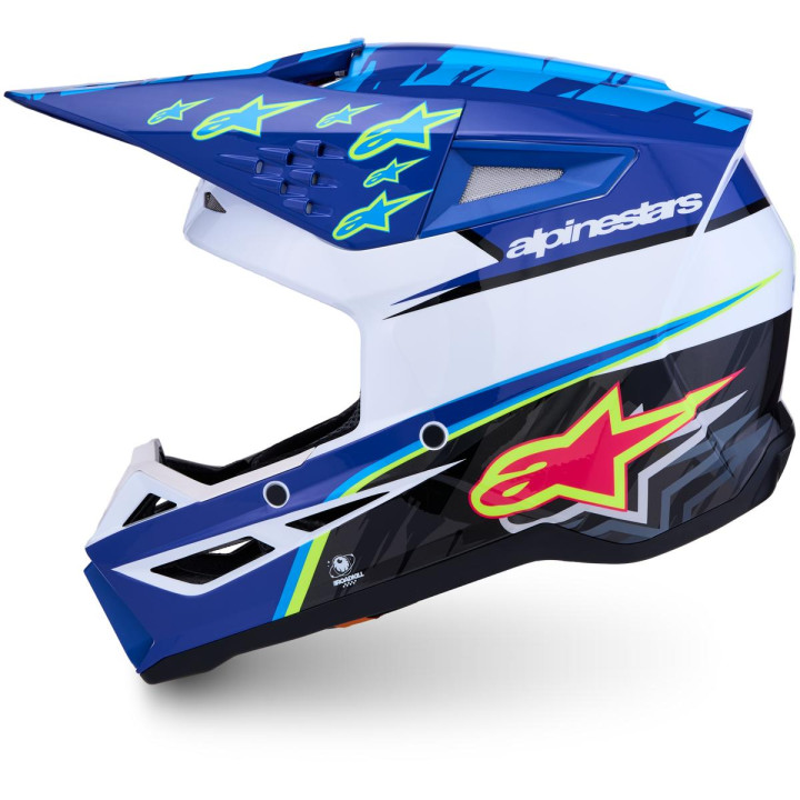 Casque Alpinestars s-m3 falcon bleu/rose | Oxmoto