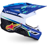 Casque Alpinestars s-m3 falcon bleu/rose | Oxmoto