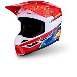 Casque Alpinestars s-m3 falcon enfant rouge/blanc | Oxmoto