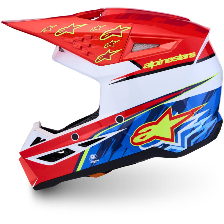 Casque Alpinestars s-m3 falcon enfant rouge/blanc | Oxmoto