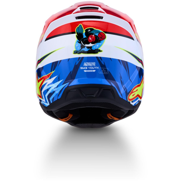 Casque Alpinestars s-m3 falcon enfant rouge/blanc | Oxmoto