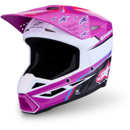 Casque Alpinestars s-m3 falcon enfant violet/blanc | Oxmoto