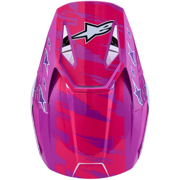 Casque Alpinestars s-m3 falcon enfant violet/blanc | Oxmoto