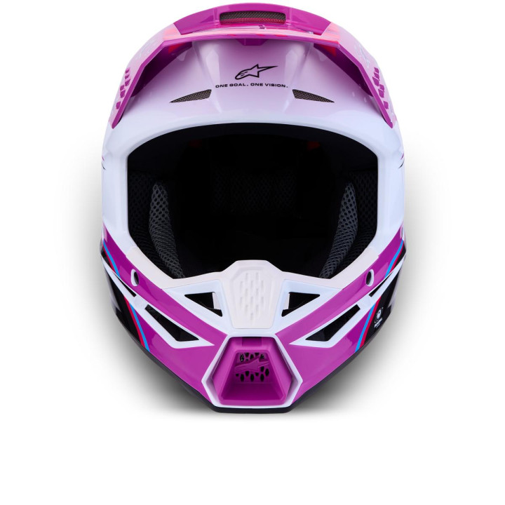 Casque Alpinestars s-m3 falcon enfant violet/blanc | Oxmoto