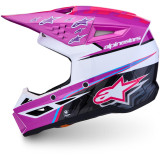 Casque Alpinestars s-m3 falcon enfant violet/blanc | Oxmoto
