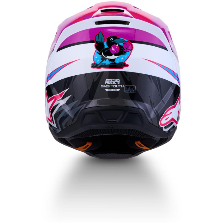 Casque Alpinestars s-m3 falcon enfant violet/blanc | Oxmoto