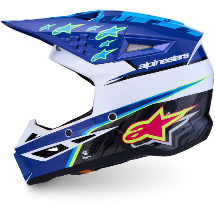 Casque Alpinestars s-m3 falcon enfant bleu/rose | Oxmoto