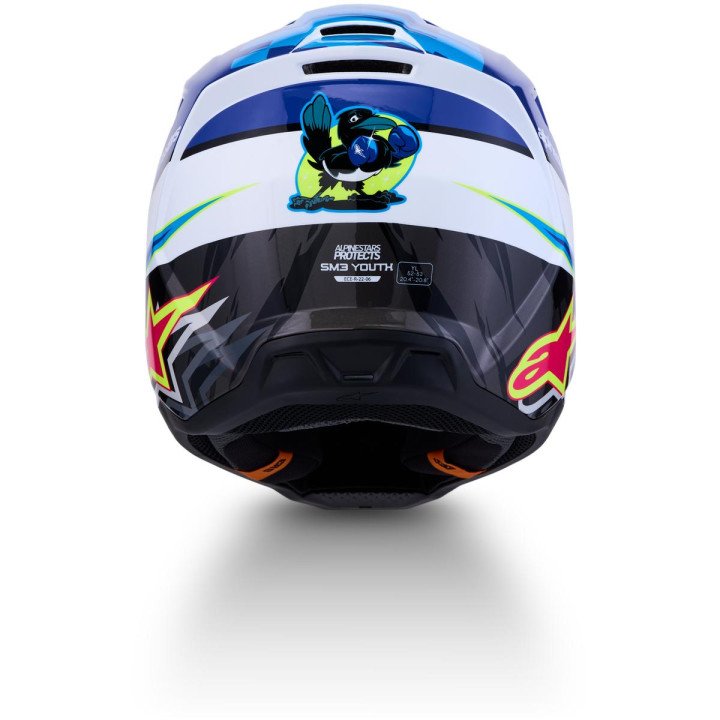 Casque Alpinestars s-m3 falcon enfant bleu/rose | Oxmoto