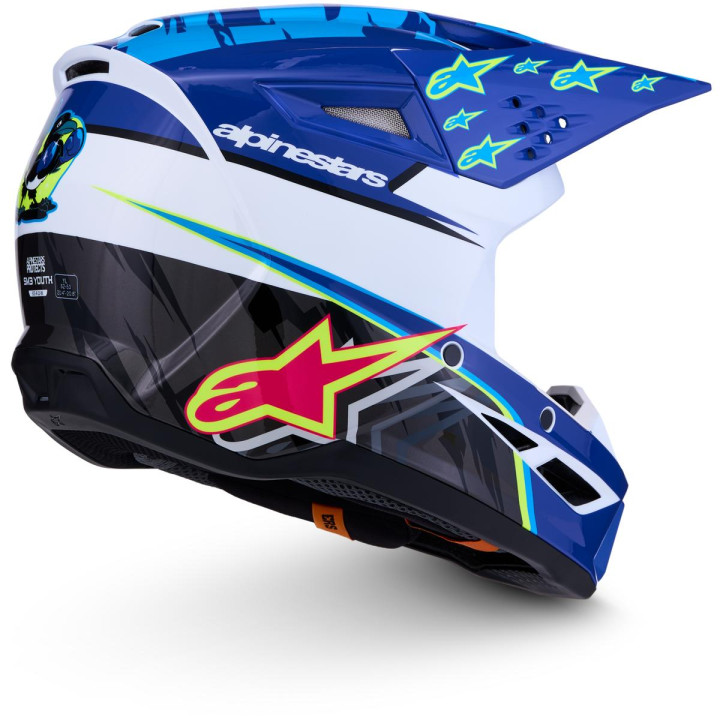 Casque Alpinestars s-m3 falcon enfant bleu/rose | Oxmoto