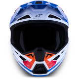 Casque Alpinestars s-m7 core blanc/bleu | Oxmoto