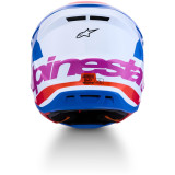 Casque Alpinestars s-m7 core blanc/bleu | Oxmoto