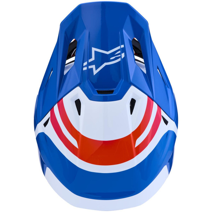 Casque Alpinestars s-m7 core blanc/bleu | Oxmoto
