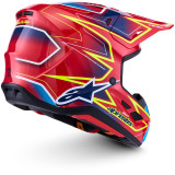 Casque Alpinestars s-m7 cast rouge/jaune | Oxmoto