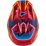 Casque Alpinestars s-m7 cast rouge/jaune | Oxmoto