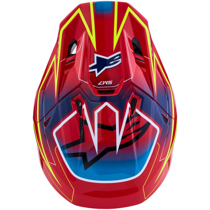 Casque Alpinestars s-m7 cast rouge/jaune | Oxmoto