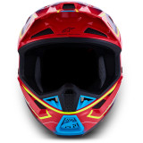 Casque Alpinestars s-m7 cast rouge/jaune | Oxmoto