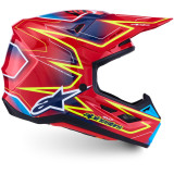 Casque Alpinestars s-m7 cast rouge/jaune | Oxmoto