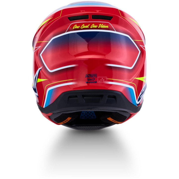Casque Alpinestars s-m7 cast rouge/jaune | Oxmoto