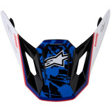 Visiere Alpinestars s-m7 blaster blanc/bleu | Oxmoto