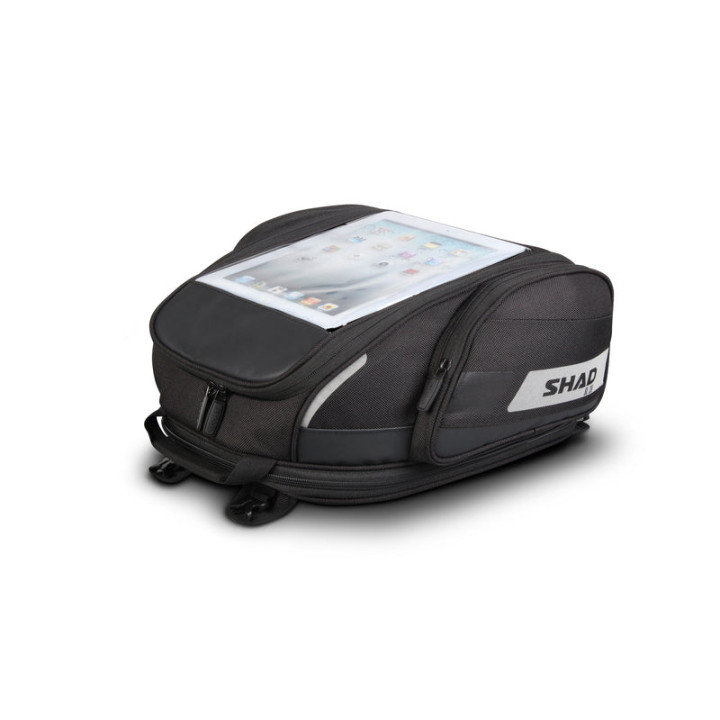 Sacoche de réservoir extensible SHAD sl20f - noir 15/20l