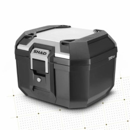 Top case SHAD terra tr41 noir/couvercle en aluminium