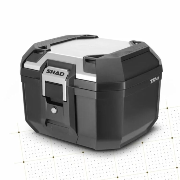 Top case SHAD terra tr41 noir/couvercle en aluminium