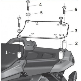 Fixation SHAD top master Yamaha 1103690 | Oxmoto