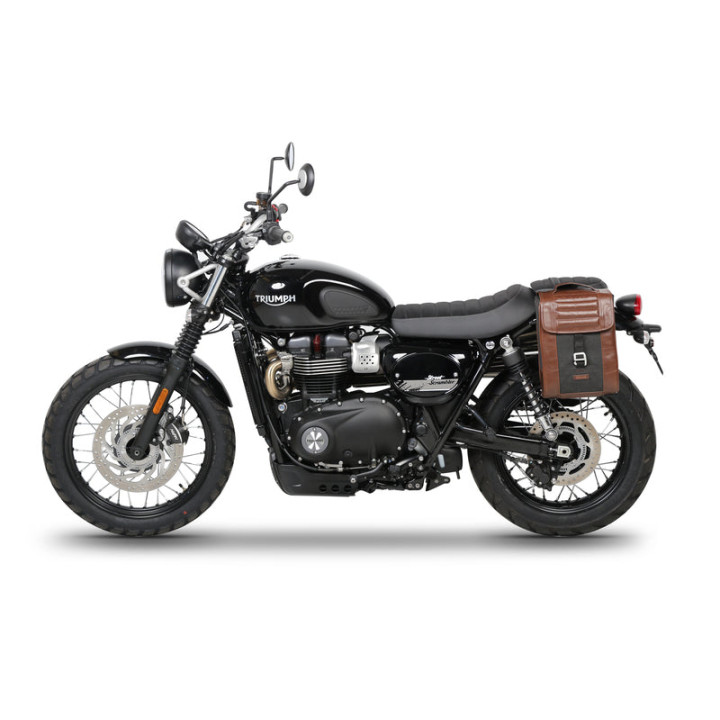 Fixation SHAD valise latérale café racer Triumph scrambler