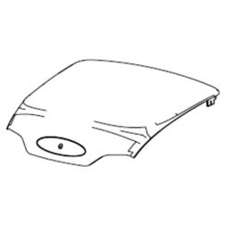 Coiffe de top case SHAD pour sh40 - look aluminium | Oxmoto