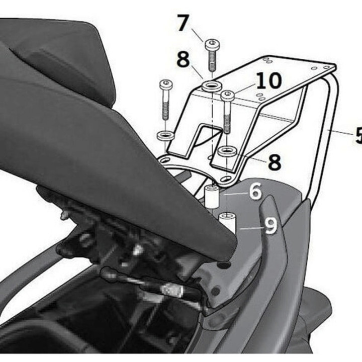 Fixation SHAD top master Yamaha 1062740 | Oxmoto