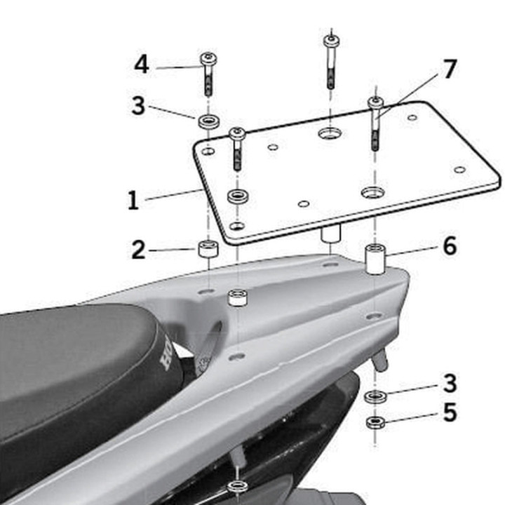 Fixation SHAD top master Honda 1062437 | Oxmoto