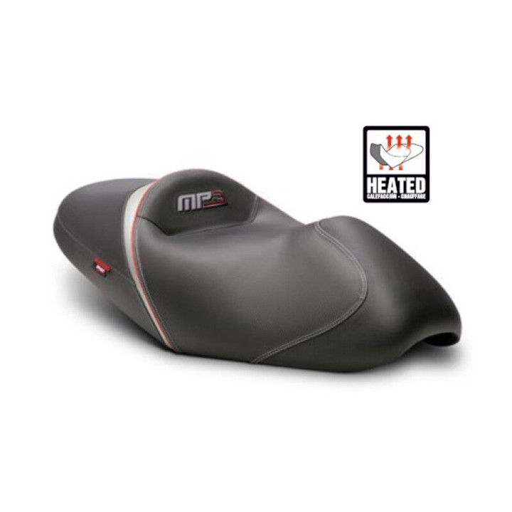 Selle SHAD comfort seat noir/coutures gris/bleu - piaggio mp3