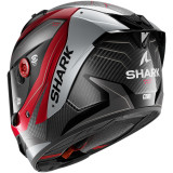 Casque intégral SHARK aeron mekarium carbone rouge argent 2026