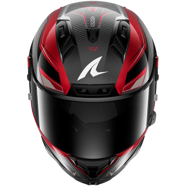 Casque intégral SHARK aeron mekarium carbone rouge argent 2026