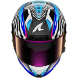 Casque intégral SHARK aeron speed-fancy carbone blanc bleu 2026