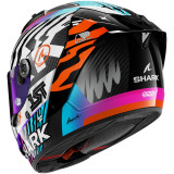 Casque intégral SHARK aeron speed-fancy carbone blanc orange 2026