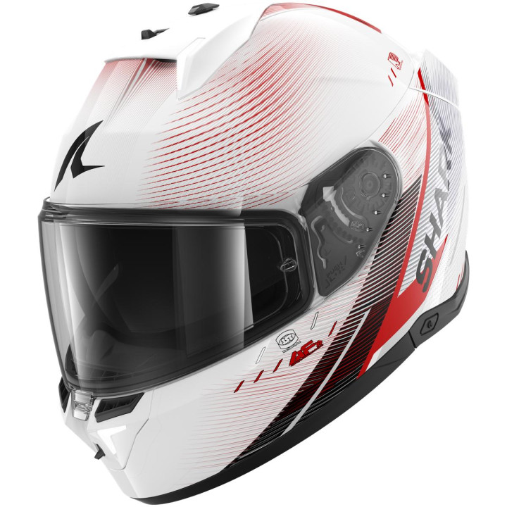 Casque intégral SHARK skwal i3 speed-tech blanc rouge noir 2026