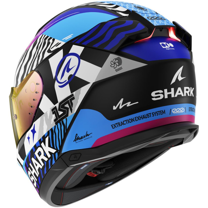 Casque intégral SHARK skwal i3 speed-fancy noir blanc bleu 2026