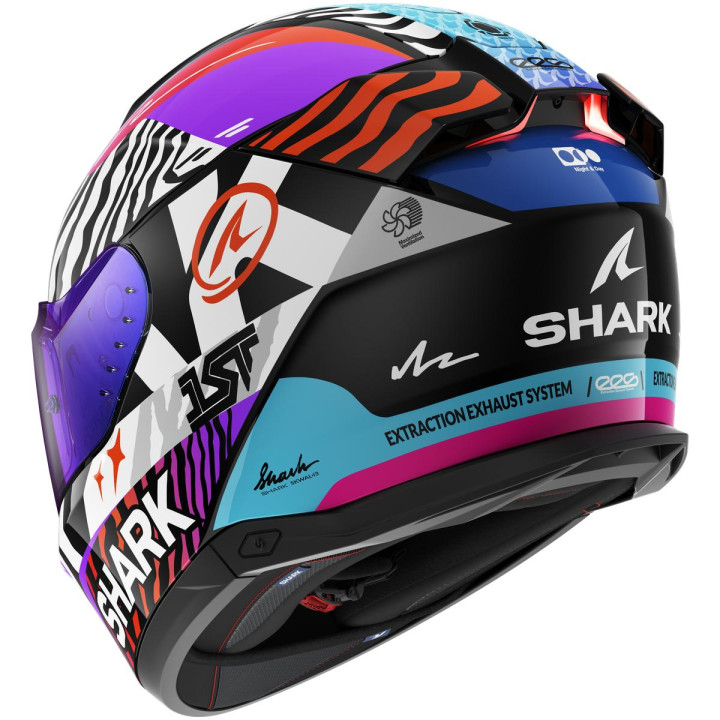 Casque intégral SHARK skwal i3 speed-fancy noir blanc orange 2026