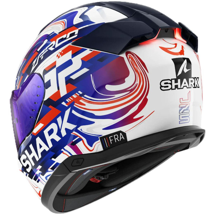 Casque intégral SHARK skwal i3 replica zarco gp de france blanc violet bleu 2026