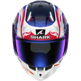 Casque intégral SHARK skwal i3 replica zarco gp de france blanc violet bleu 2026