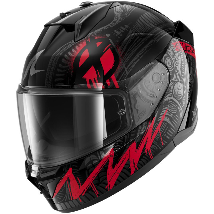 Casque intégral SHARK d-skwal 3 shiever noir anthracite rouge 2026