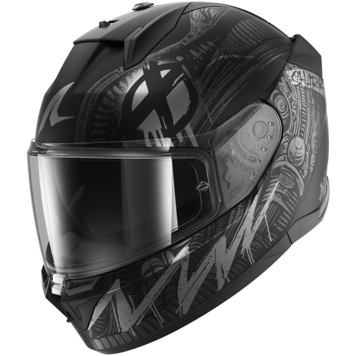 Casque intégral SHARK d-skwal 3 shiever noir anthracite argent 2026